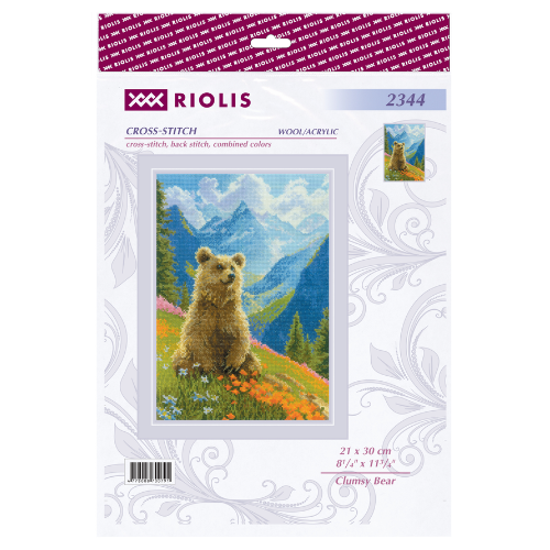 Clumsy Bear RIOLIS Cross Stitch Kit 2344