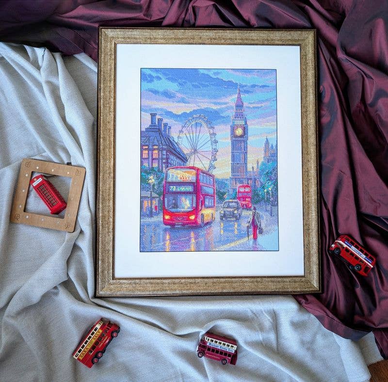 Rainy London Cross Stitch Kit from Aine A1014