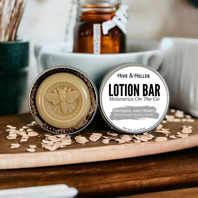 Oatmeal and Honey Solid Lotion Bar for Crafty Hands