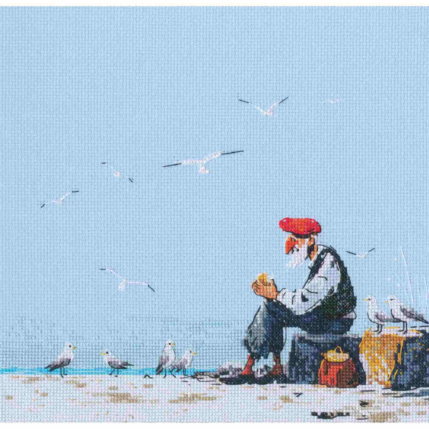 Old man by the sea Counted Cross Stitch Kit by RTO M1105