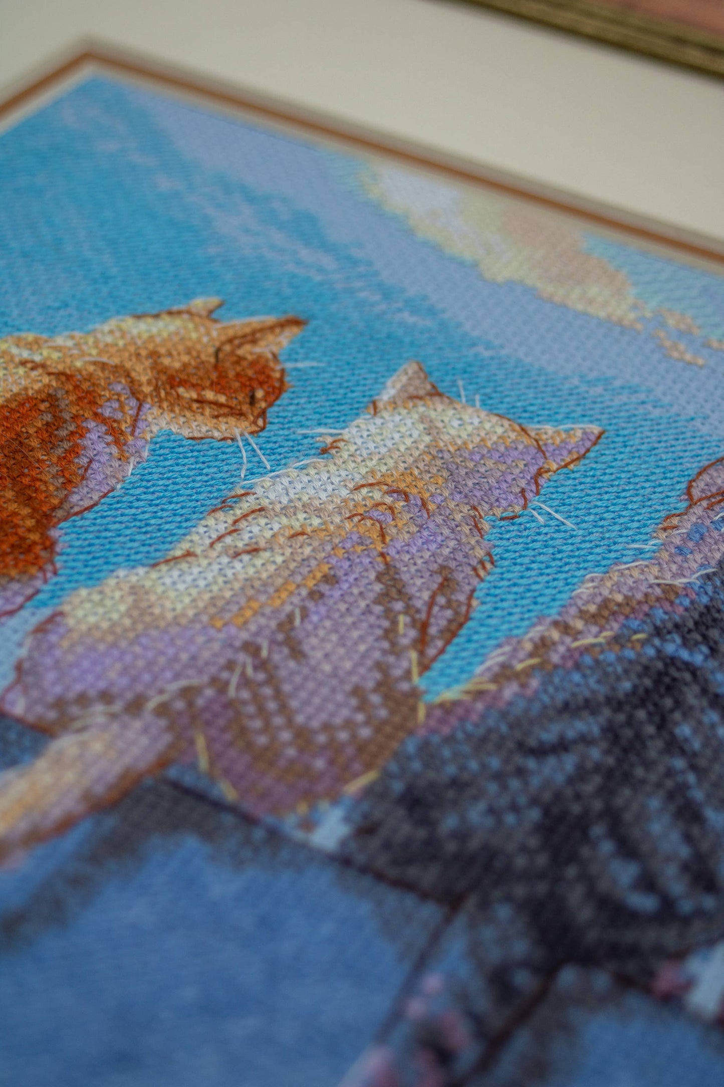 CATS BY THE SEA Cross Stitch Kit by AINE A1034