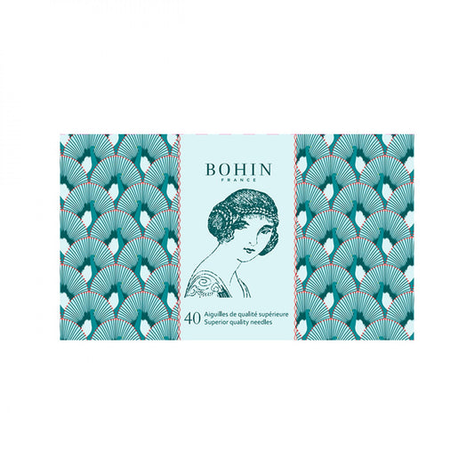 40 Piece Bohin Sewing Needle Book Blue Solange