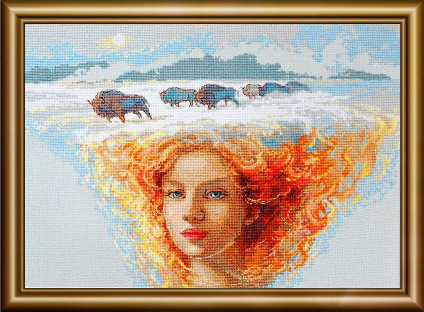 Mother Nature Earth Cross Stitch Kit from Aine A1003