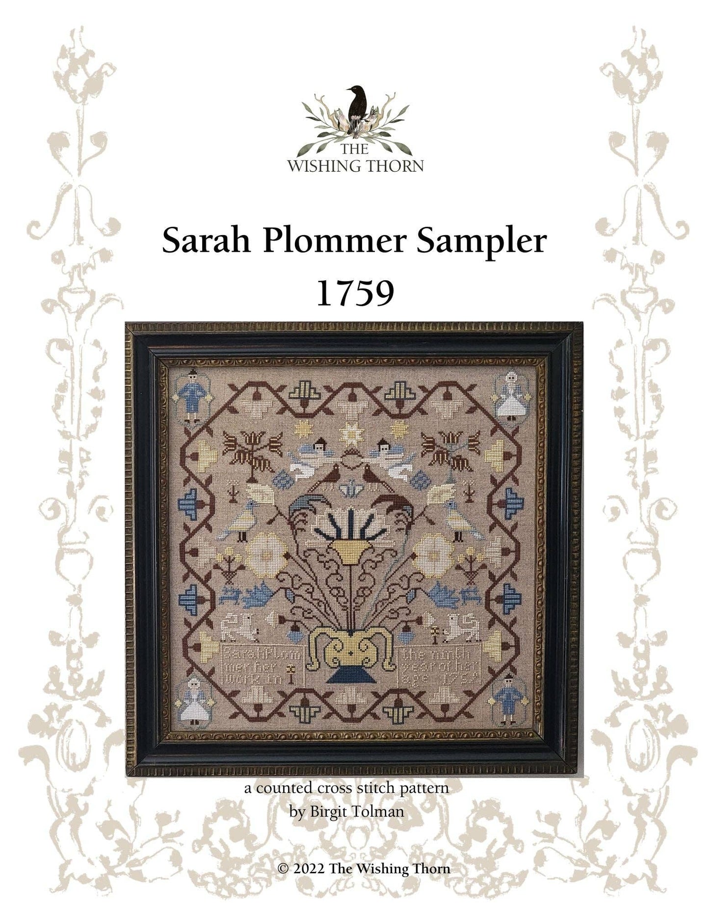 SARAH PLOMMER Sampler Reproduction 1759 Pattern by The Wishing Thorn