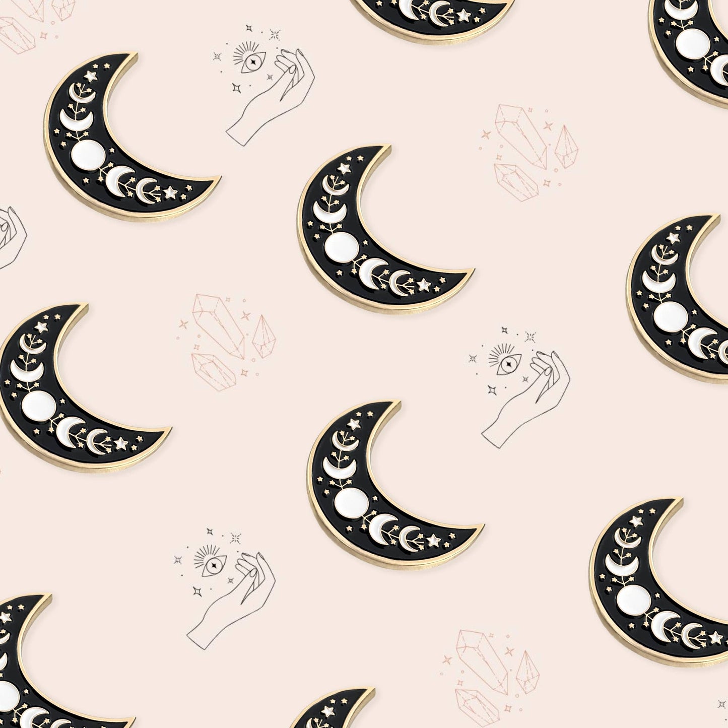 Moon and Stars - Magnetic Needle Minder