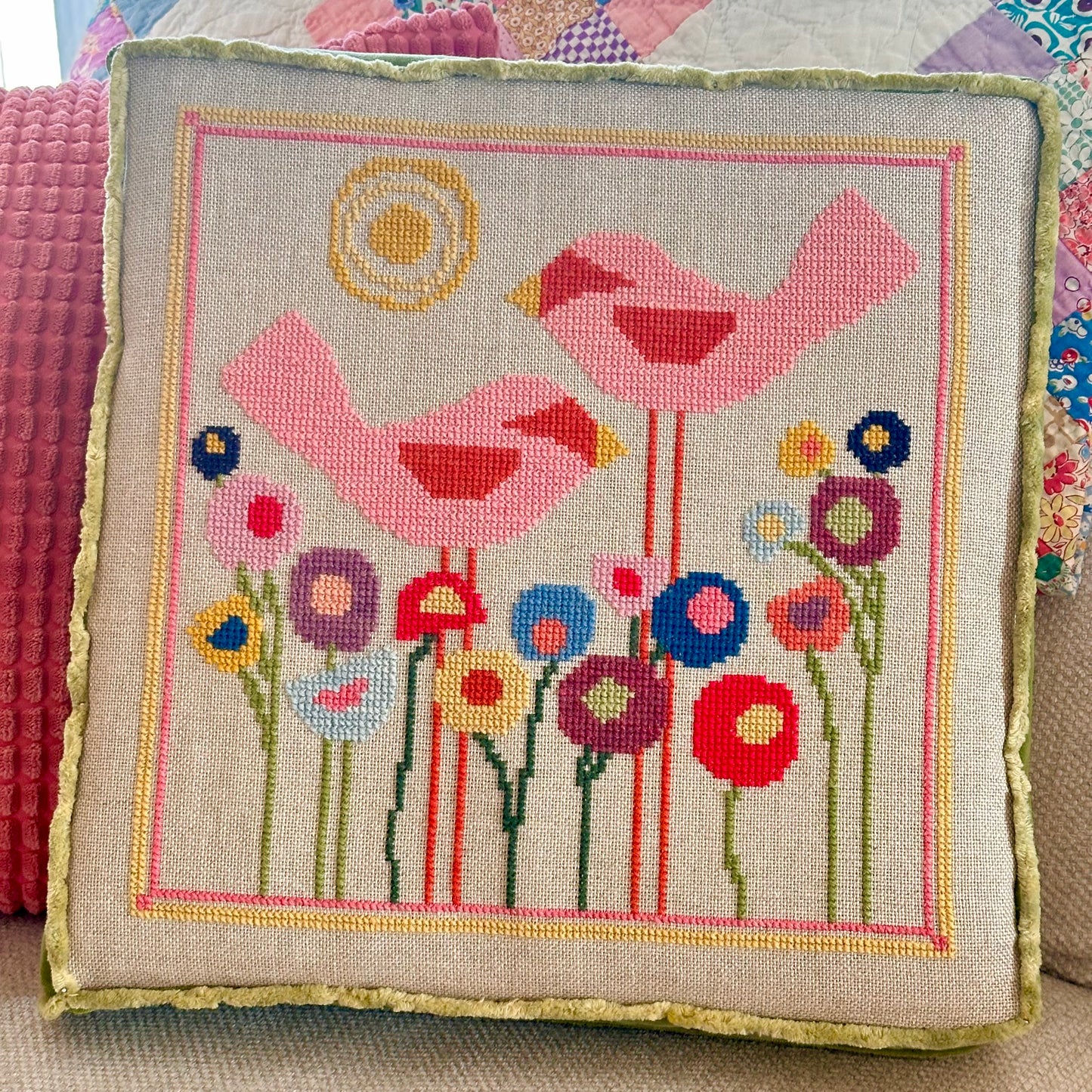 PREORDER Luhu Stitches A FLOCK OF SUNSHINE Cross Stitch Pattern Nashville Market