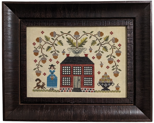 A Gathering of Acorns Cross Stitch Pattern by Fox and Rabbit Nashville Market