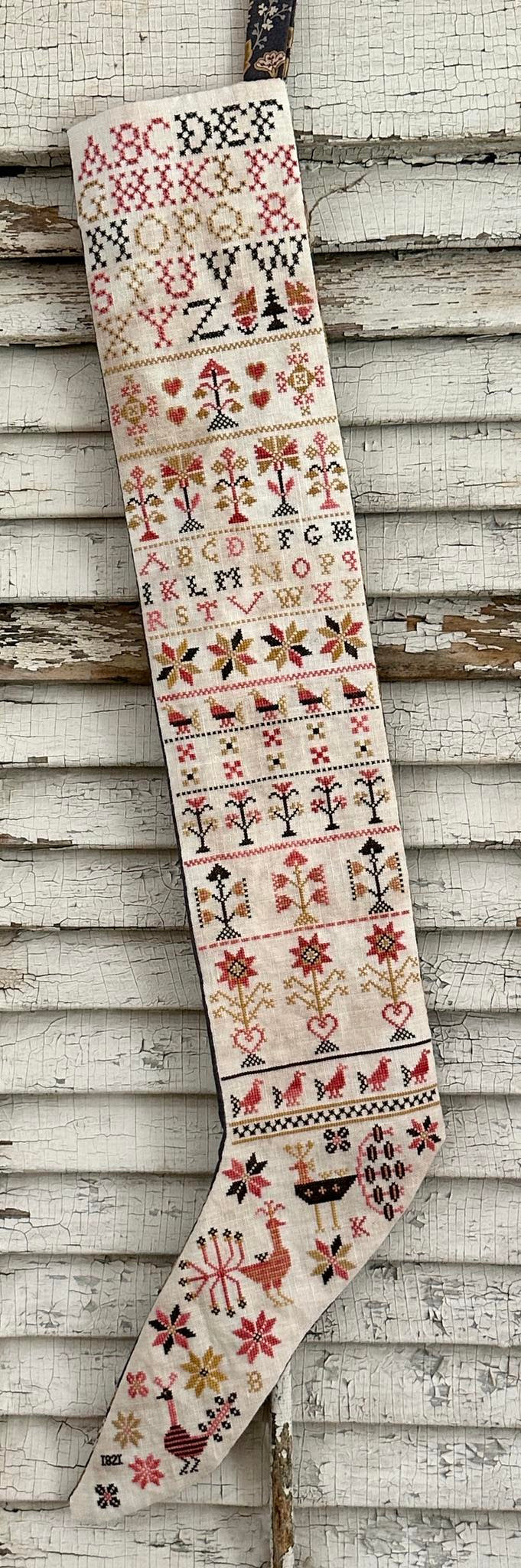 PREORDER Kathy Barrick PENNSYLVANIA GERMAN STOCKING Cross Stitch Pattern