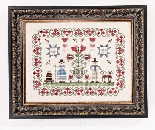 A Breath of Spring Needlebook Cross Stitch Pattern by Fox and Rabbit Nashville Market