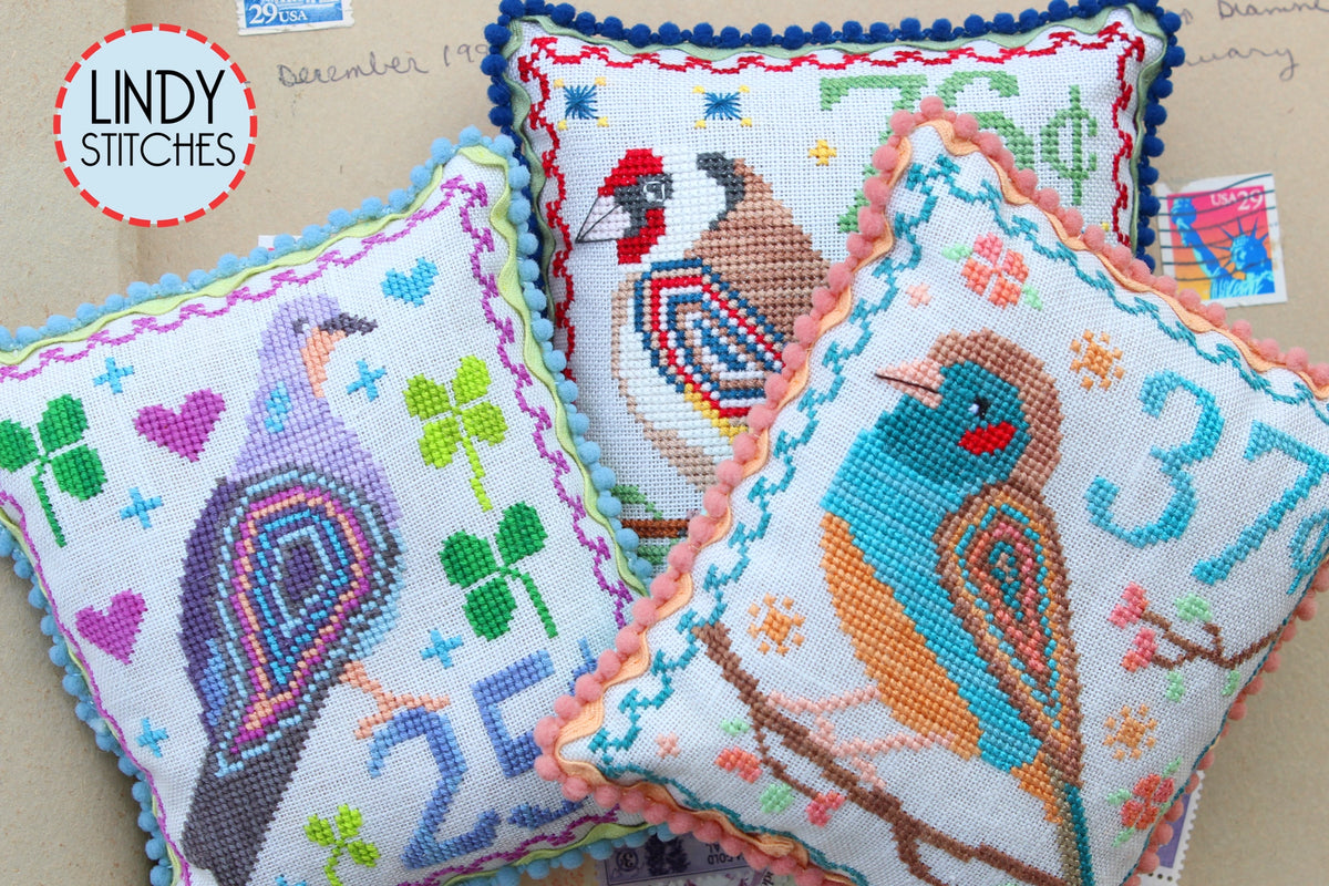Indy Pattern Rainbow Air Mail September #4 Rainbow-Bearded Thornbill Cross Stitch Pattern b ...