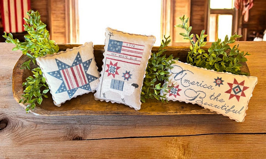 COMING SOON! Patriotic Trio Cross Stitch Pattern by Hobby House Press