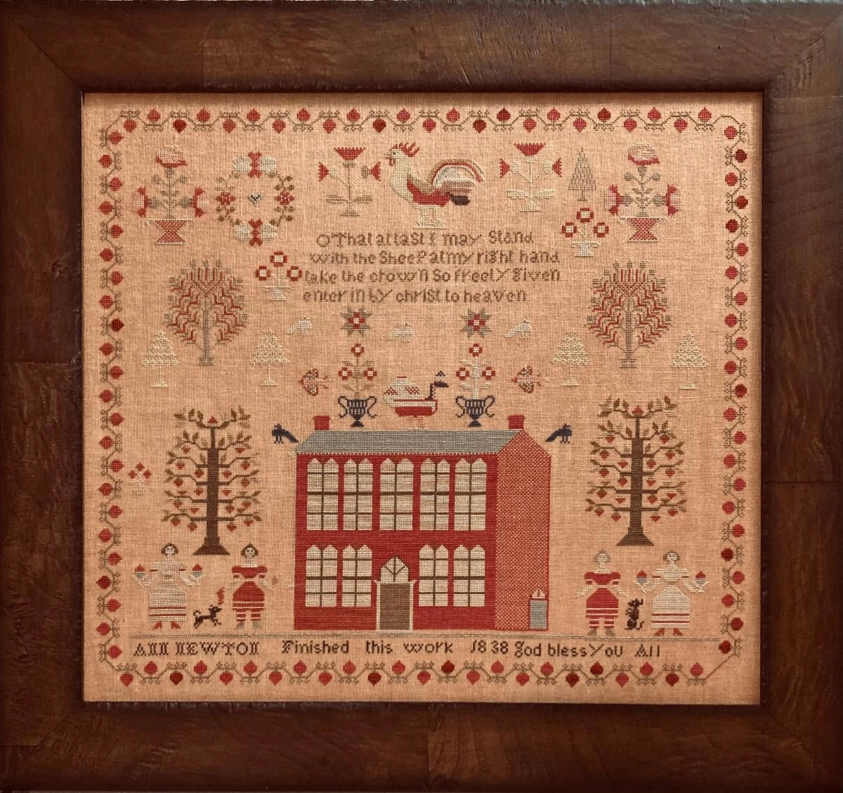 Ann Newton 1838 Sampler Stacy Nash Cross Stitch Pattern