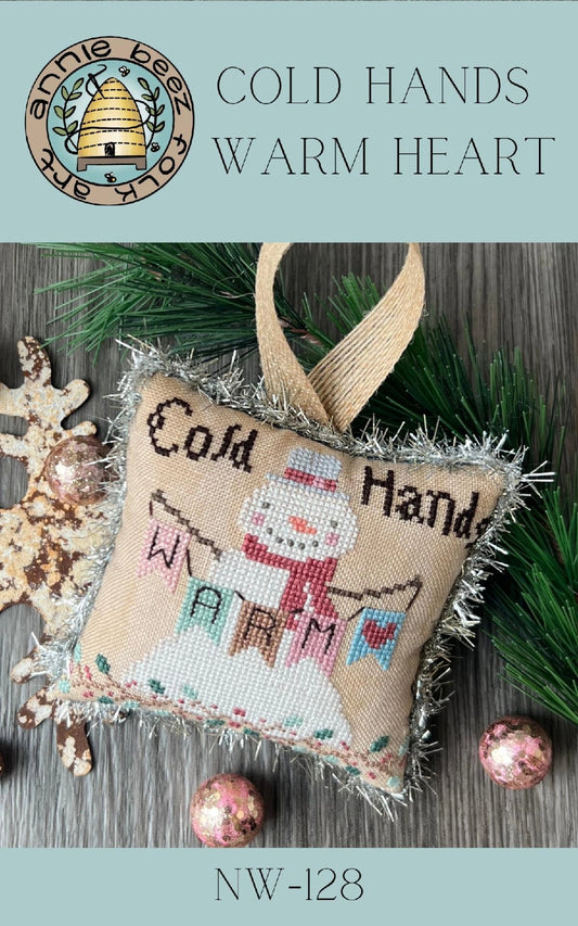 PREORDER Cold Hands Warm Heart Annie Beez Folkart Cross Stitch Pattern