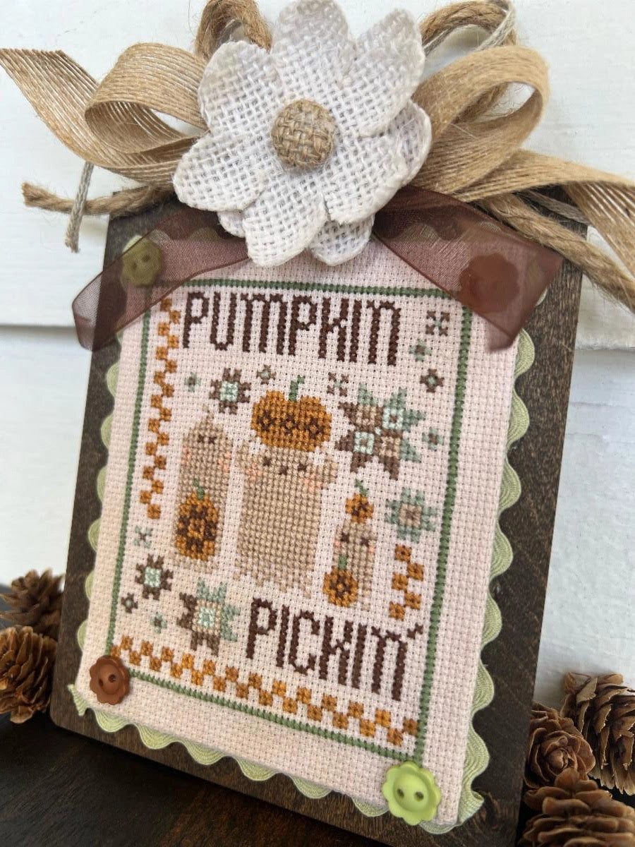 PREORDER Pumpkin Pickin' Crew Annie Beez Folkart Cross Stitch Pattern