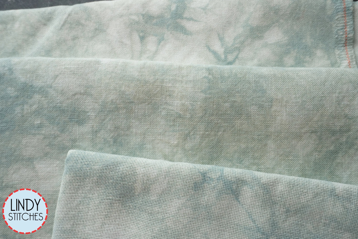 20 count Wild Mint Aida by Atomic Ranch Hand Dyed Cross Stitch Fabric