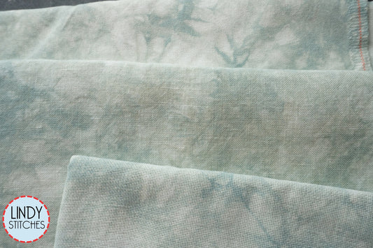 20 count Wild Mint Aida by Atomic Ranch Hand Dyed Cross Stitch Fabric