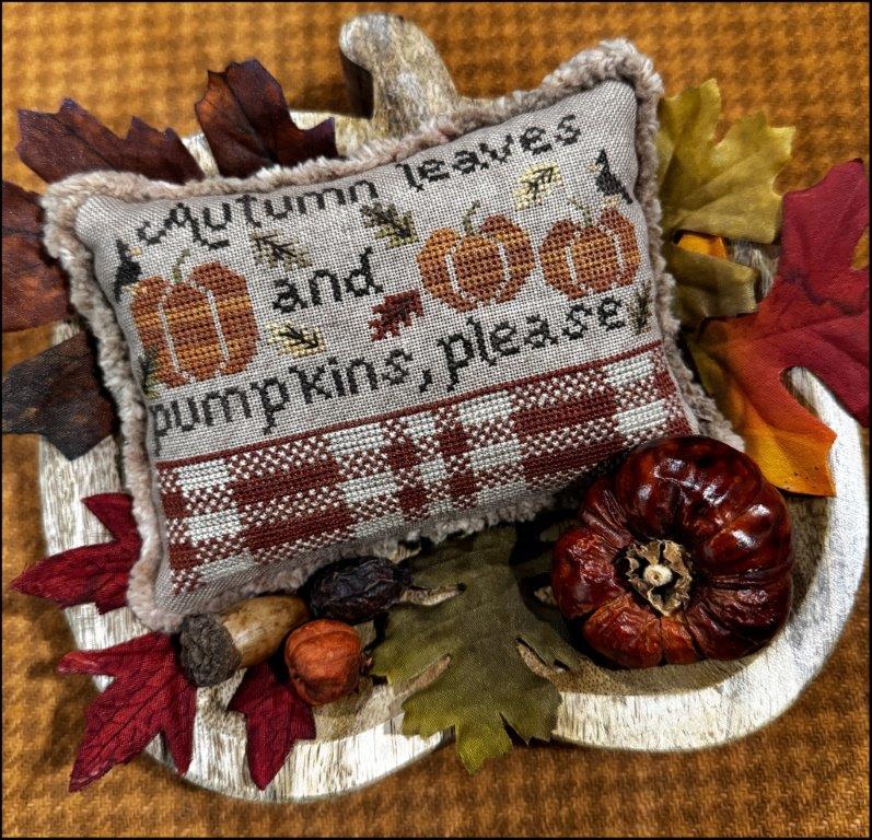 Autumn Leaves and Pumpkins, Please by The Scarlett House Cross Stitch Pattern