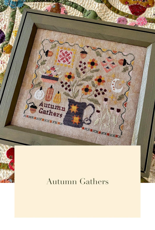 Autumn Gathers by Blueberry Ridge Cross Stitch Pattern Nashville Market