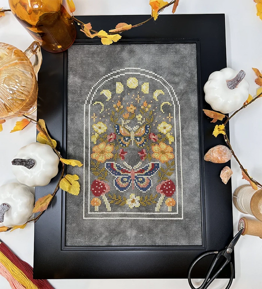 Autumn Night Garden Cross Stitch Pattern by Tiny Modernist
