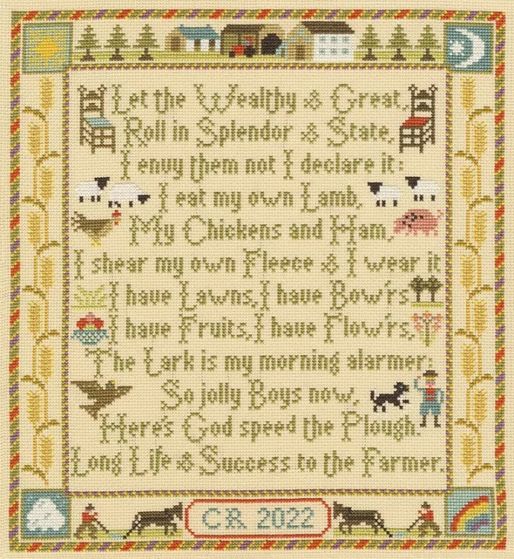 Farmer's Prayer by Moira Blackburn Cross Stitch Pattern