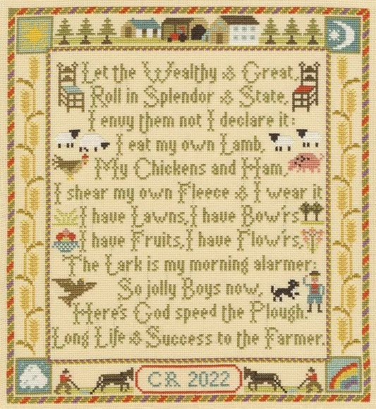 Farmer's Prayer by Moira Blackburn Cross Stitch Pattern