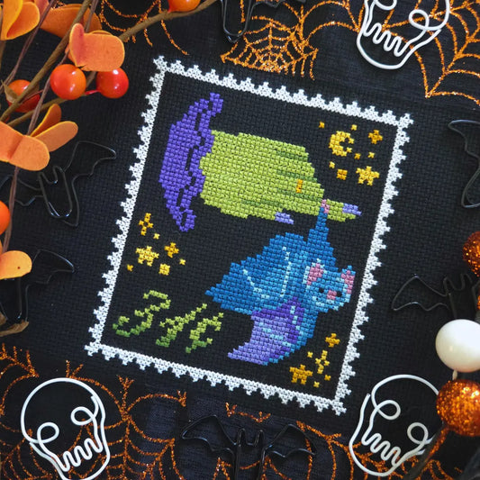 PREORDER BAD Stitch BAT STAMP Cross Stitch Pattern