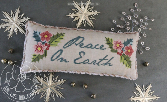 Peace Language of Flowers Cross Stitch Pattern by The Blue Flower