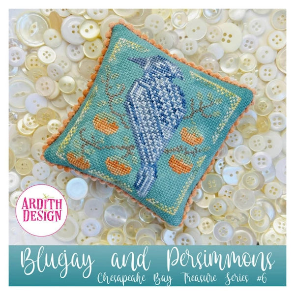 PREORDER Bluejay and Persimmon Cross Stitch Pattern by Ardith Designs Nashville Market