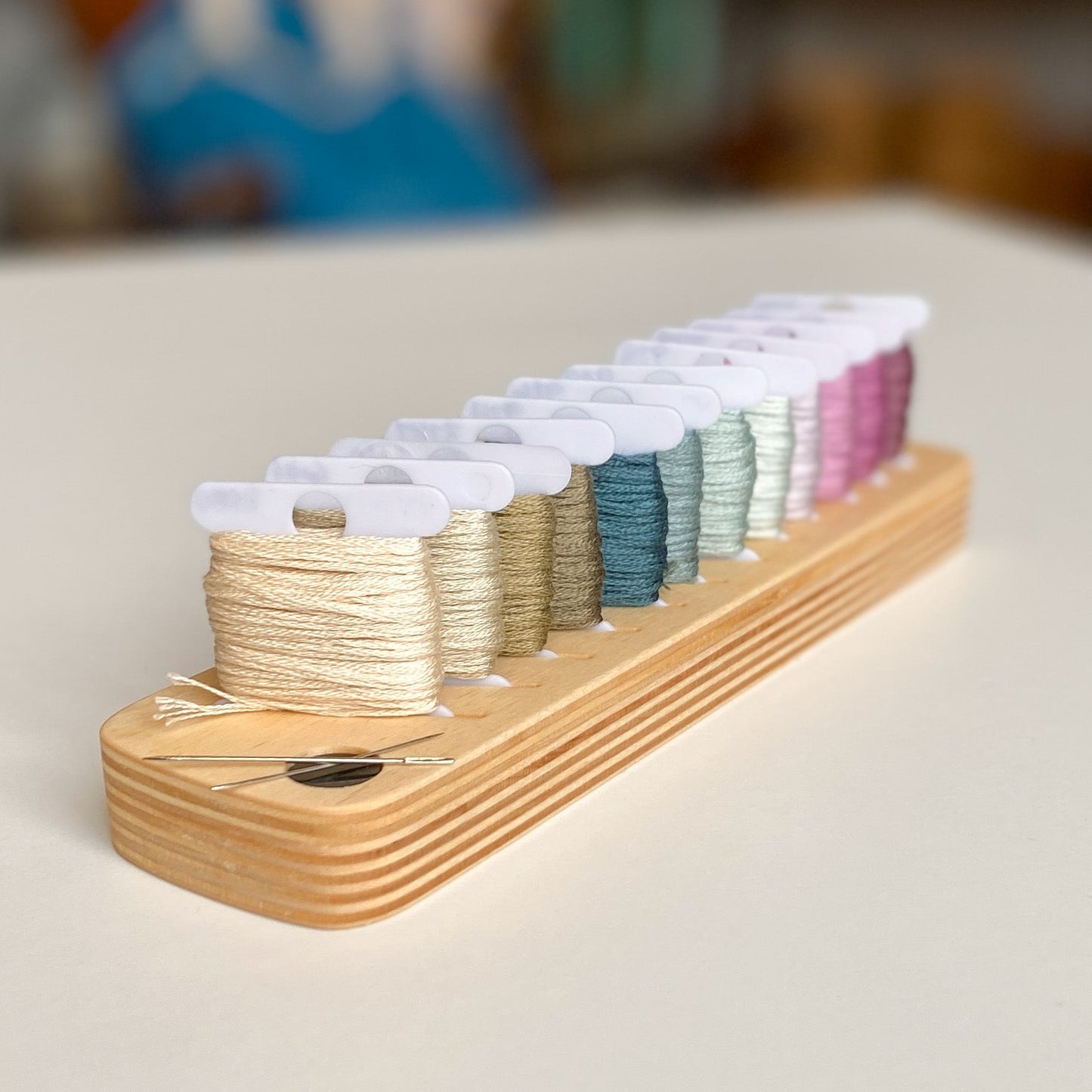 Wooden Bobbin Minder by Modern Hoopla