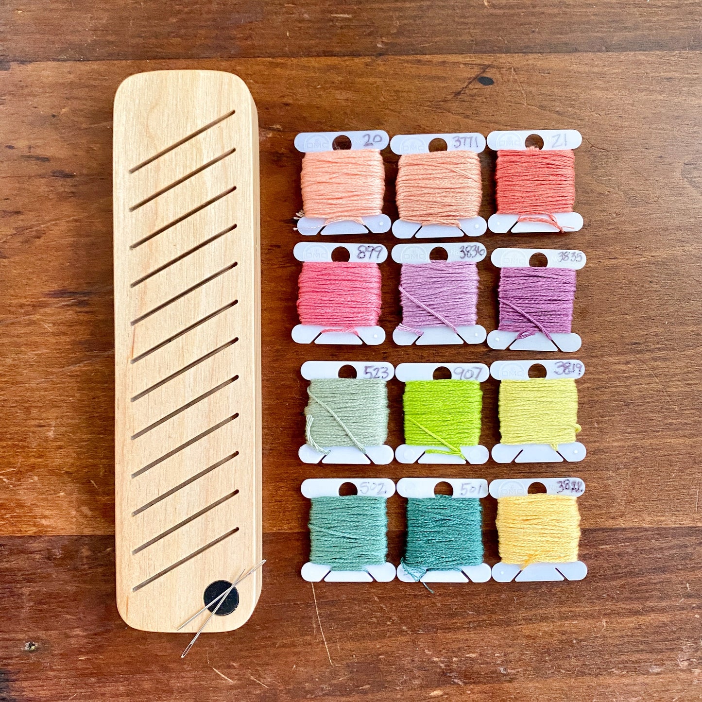 Wooden Bobbin Minder by Modern Hoopla