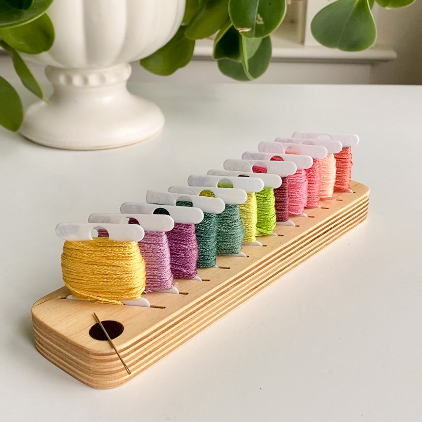 Wooden Bobbin Minder by Modern Hoopla