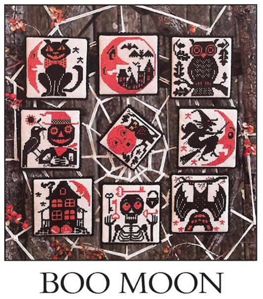 PREORDER Boo Moon Cross Stitch Pattern by The Prairie Schooler