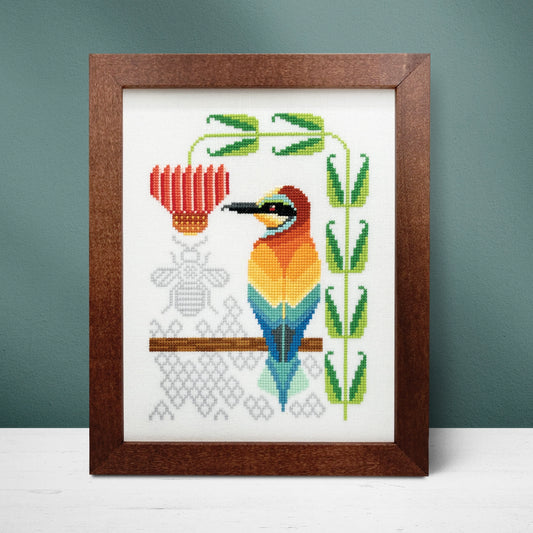 European Bee-Eater Cross Stitch Pattern by Boomerang Stitches