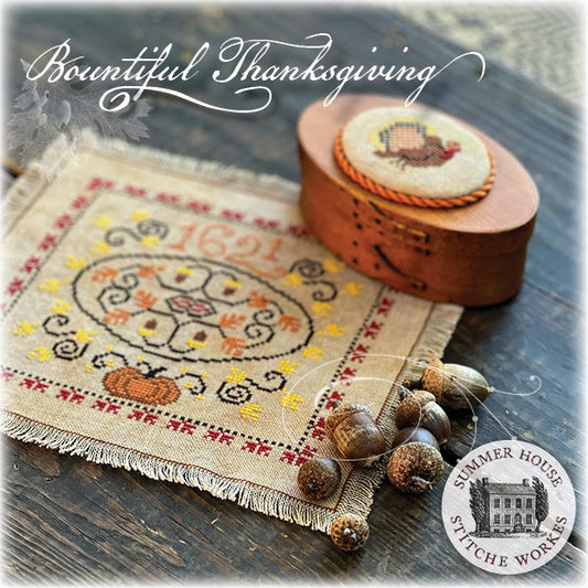 SALE Bountiful Thanksgiving Cross Stitch Pattern by Summer House Stitche Workes