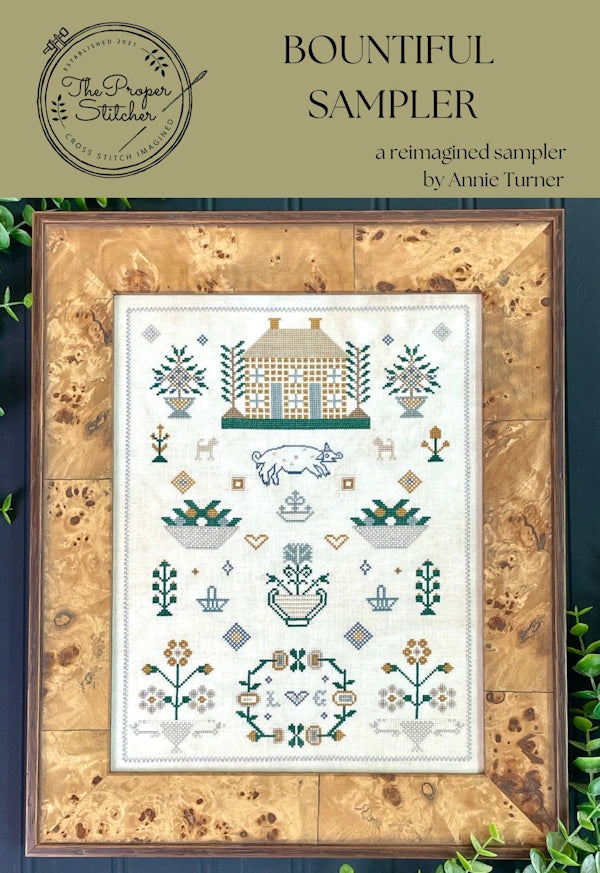 PREORDER Bountiful Sampler by The Proper Stitcher Cross Stitch Pattern Nashville Market
