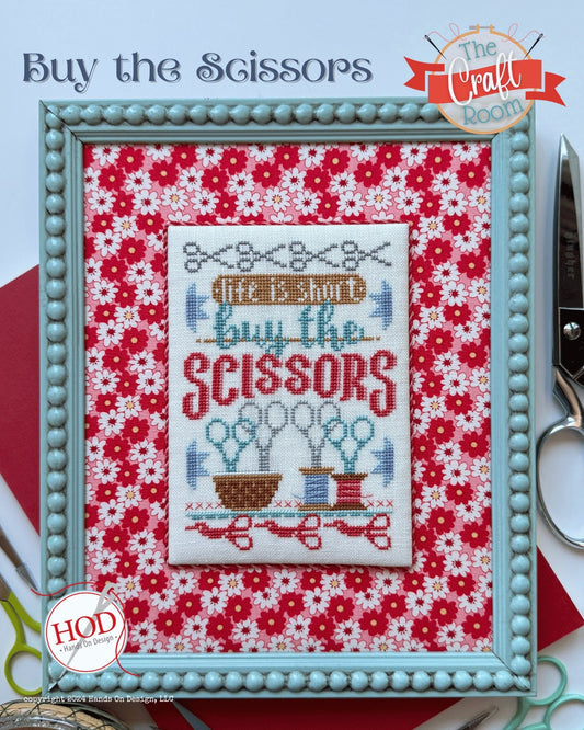 PREORDER Buy the Scissors Cross Stitch Pattern by Hands on Design The Craft Room Series