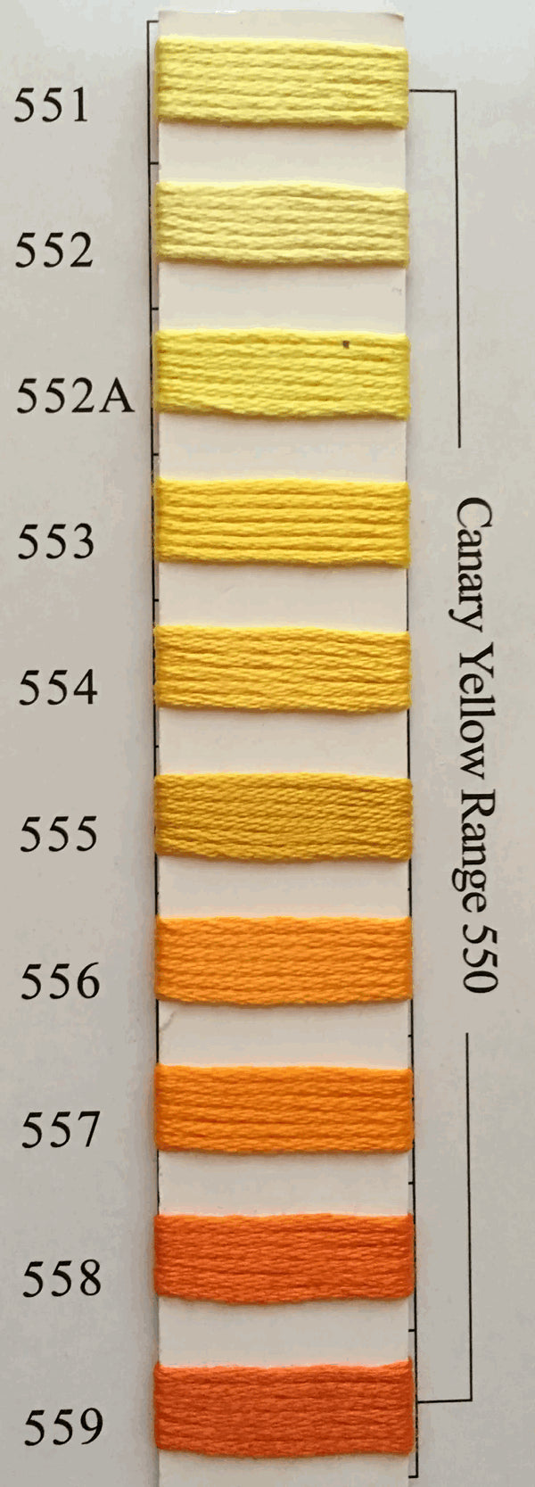 Needlepoint NPI Silk Floss 8 Ply Canary Yellow Range 551 552 552A 553 554 555 556 557 558 559