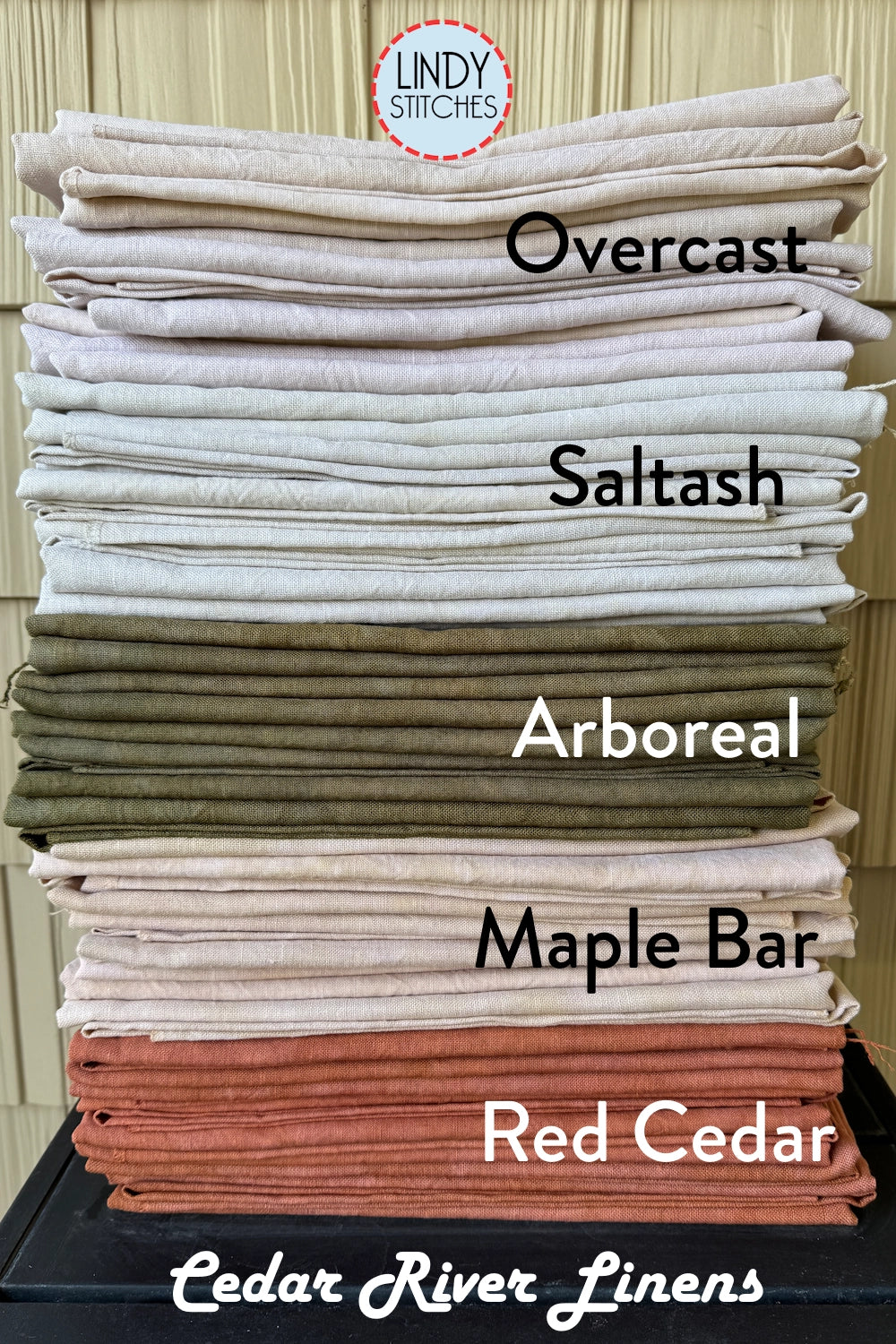 36 Count Maple Bar Hand Dyed Linen by Cedar River