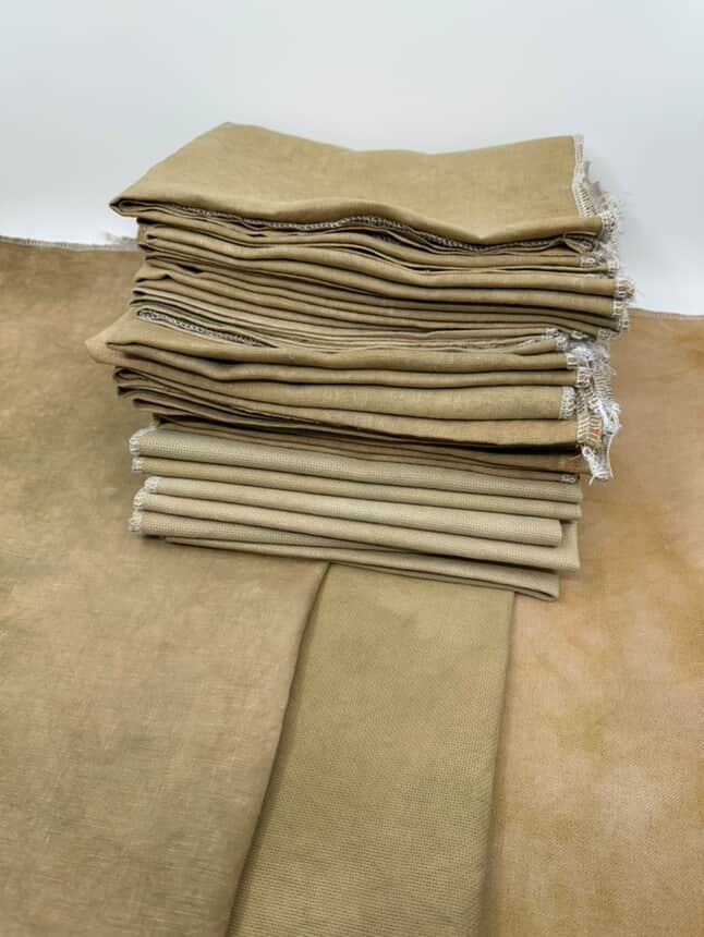 32 Count Chai Loves You Belfast Linen Cross Stitch Fabric by Fiberlicious