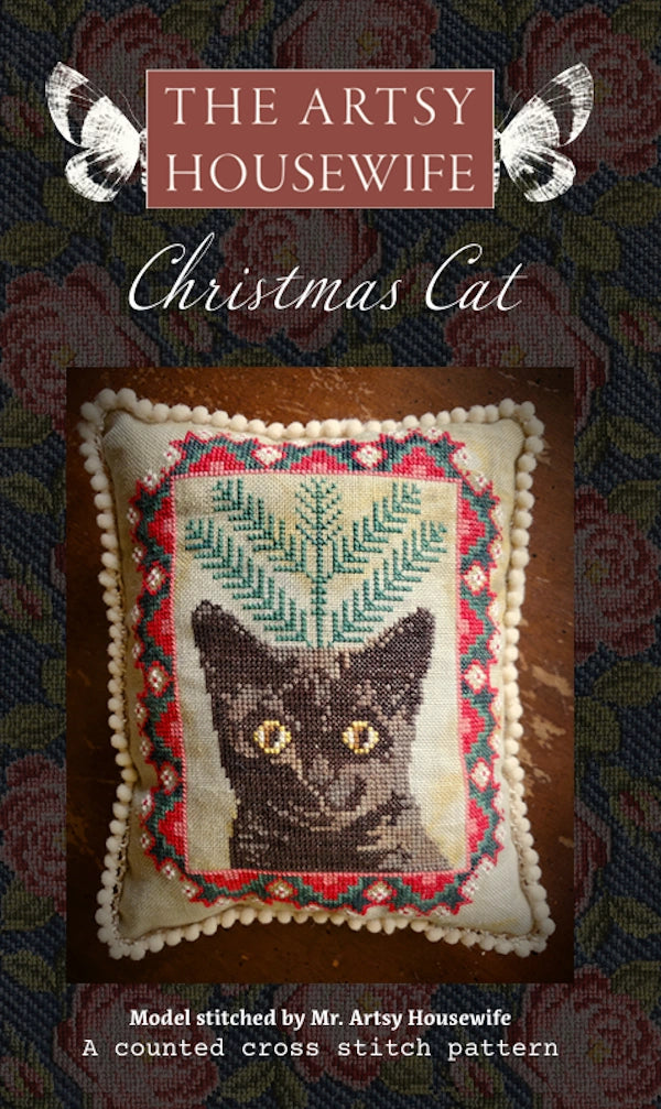 PREORDER Chrismas Cat The Artsy Housewife Cross Stitch Pattern