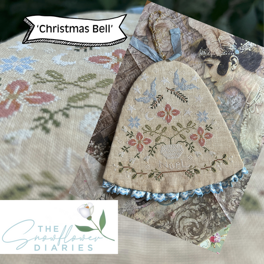 PREORDER Snowflower Diaries CHRISTMAS BELL Cross Stitch Pattern
