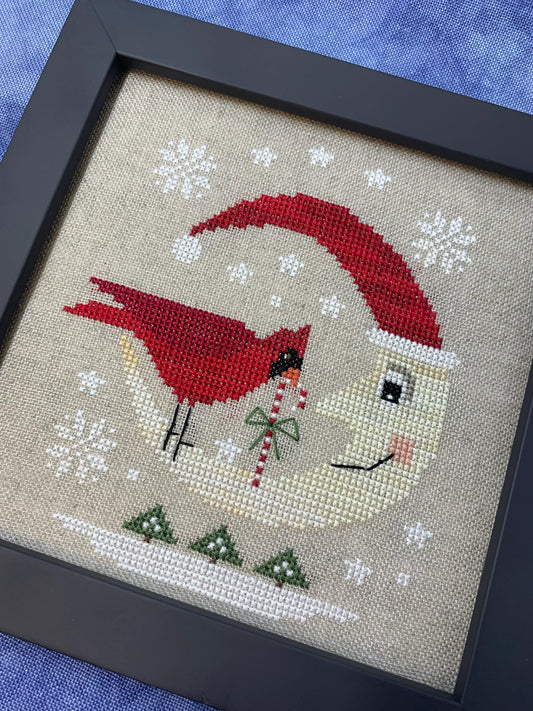 PREORDER Stitches By Ethel CHRISTMAS MOON Cross Stitch Pattern