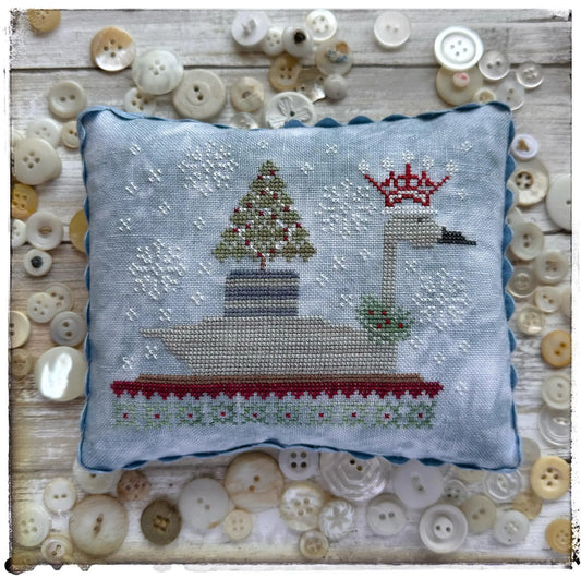 PREORDER Lucy Beam CHRISTMAS SWAN Cross Stitch Pattern