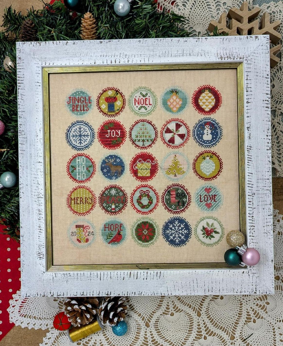Christmas Dots Series June by Jeannette Douglas Designs