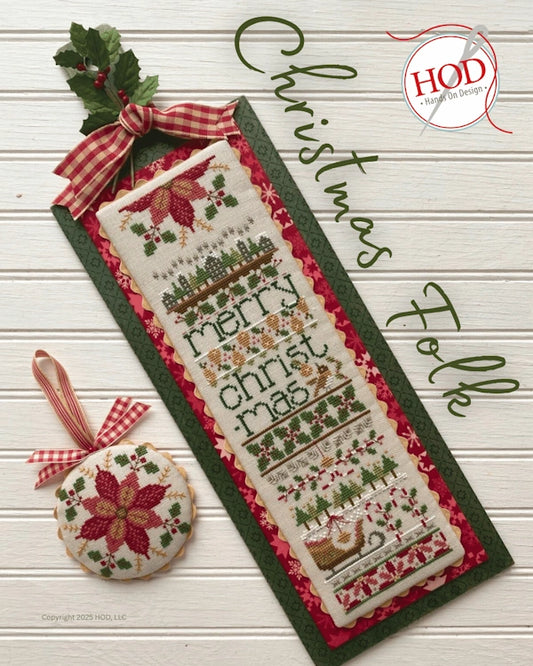 PREORDER Christmas Folk Cross Stitch Pattern by Hands on Design