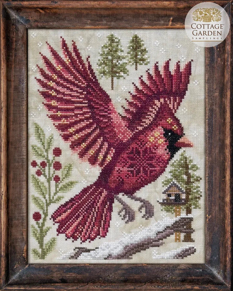 COMING SOON The Cardinal A Year in the Woods II #7 by Cottage Garden Samplings Cross Stitch Pattern