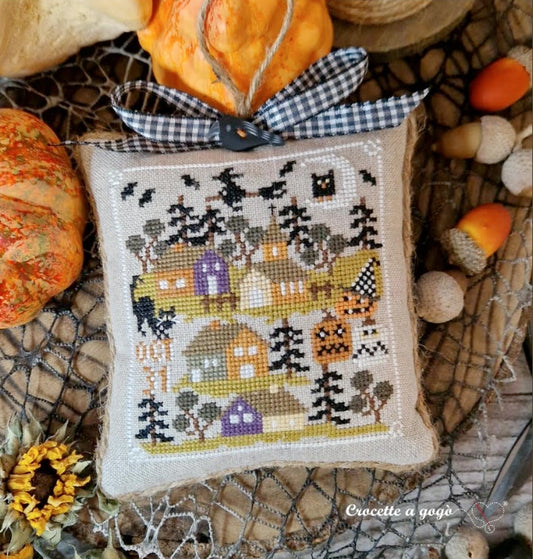 Halloween Tiny Village Cross Stitch Pattern by Crocette A Gogo