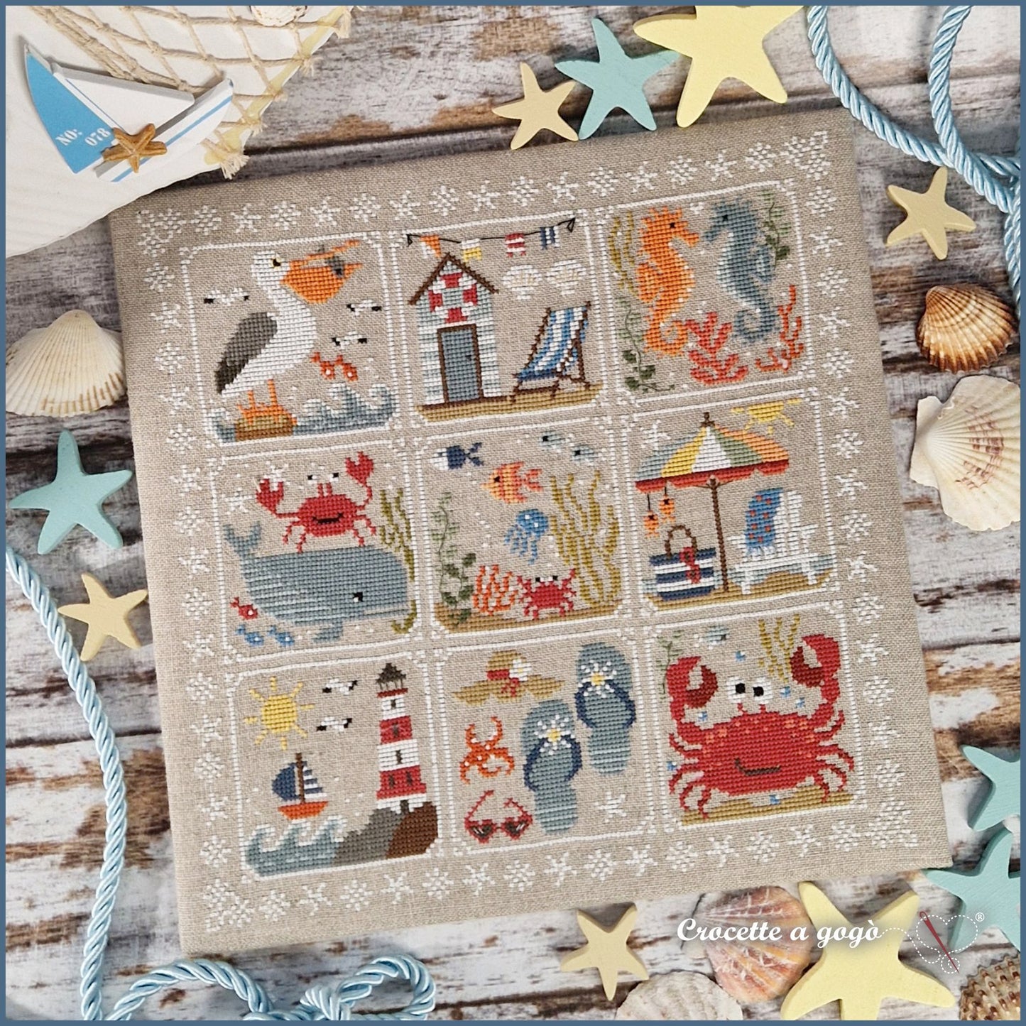 COMING SOON Sea And Sand Diary Cross Stitch Pattern by Crocette A Gogo