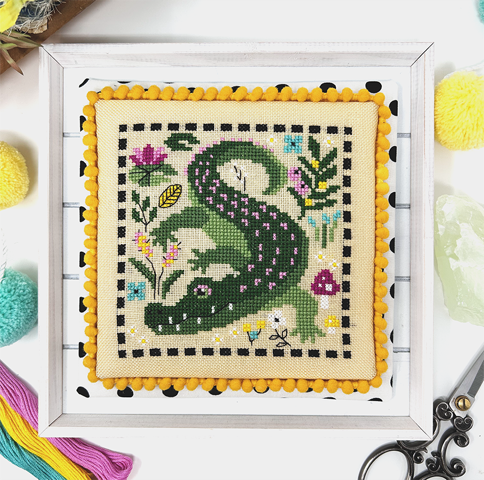 Cute Crocodile Cross Stitch Pattern by Tiny Modernist Nashville Market
