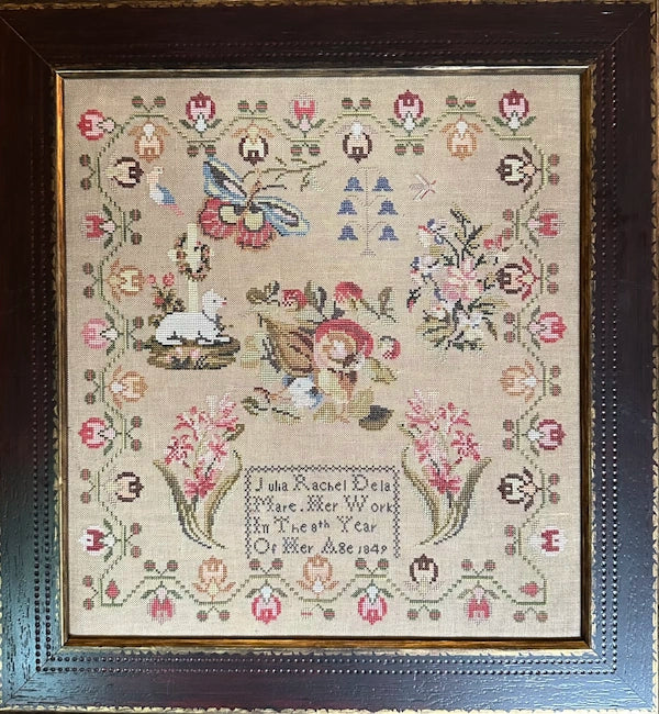 PREORDER Cross Stitch Antiques JULIA RACHEL de la Mare 1849 Cross Stitch Pattern
